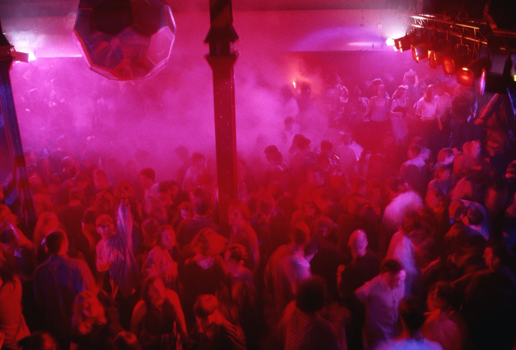 Acid House Ravers at The Haçienda, Manchester, 1989