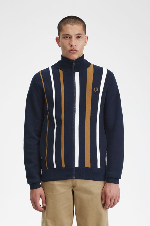 Striped Knitted Track Jacket