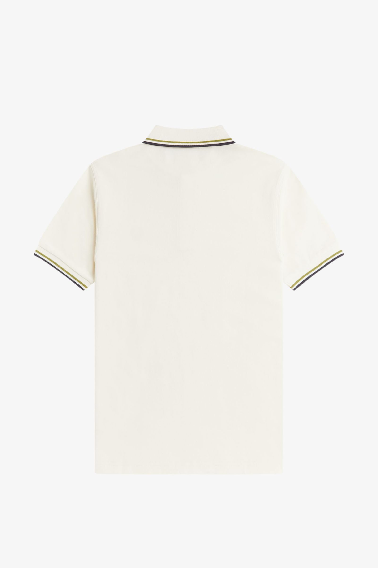 M3600 - Ecru / Tennis Ball Yellow / Anchor Grey | The Fred Perry
