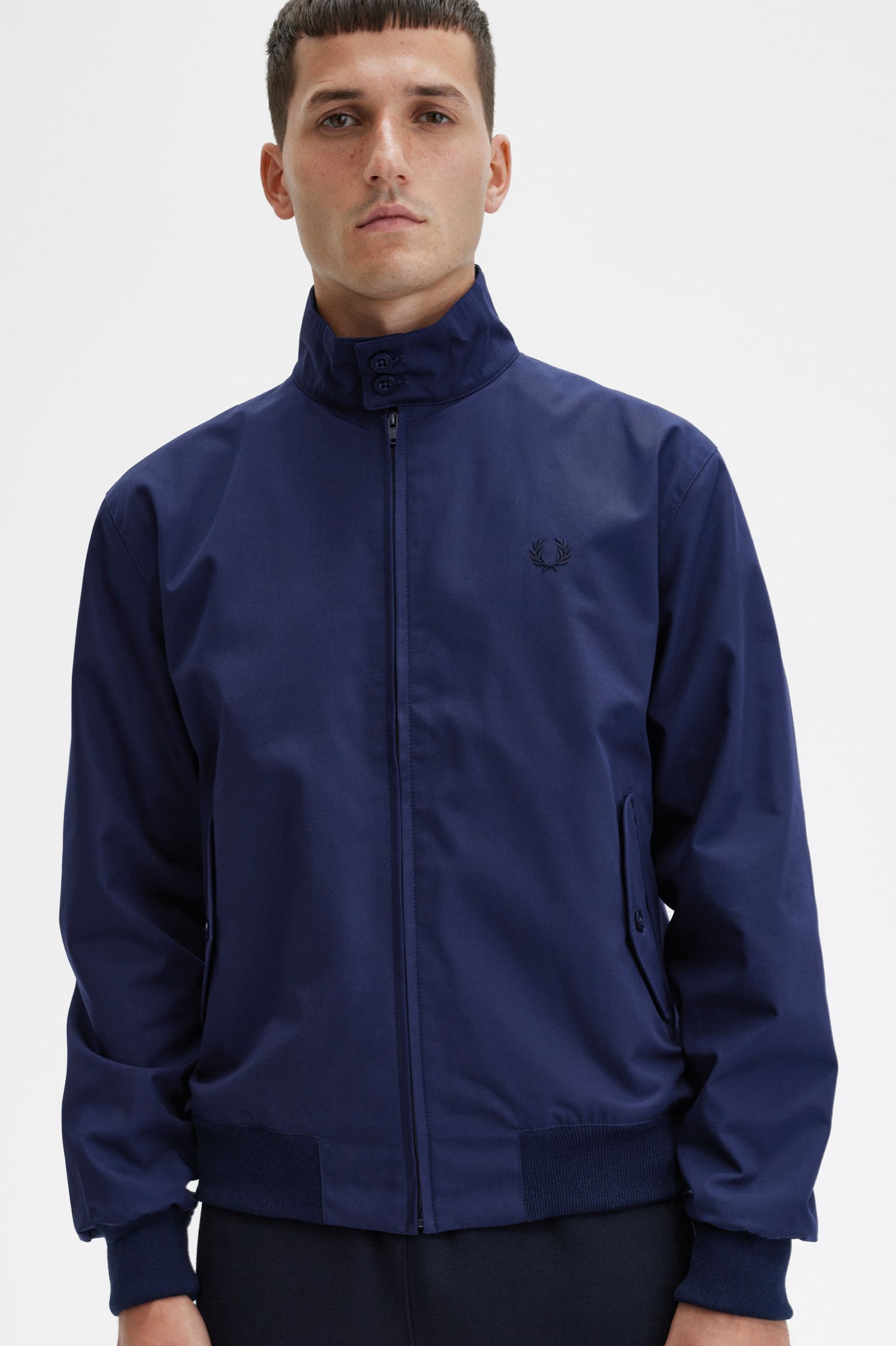 Harrington Jacket - Navy | Made In England | Men's Jackets, Shirts