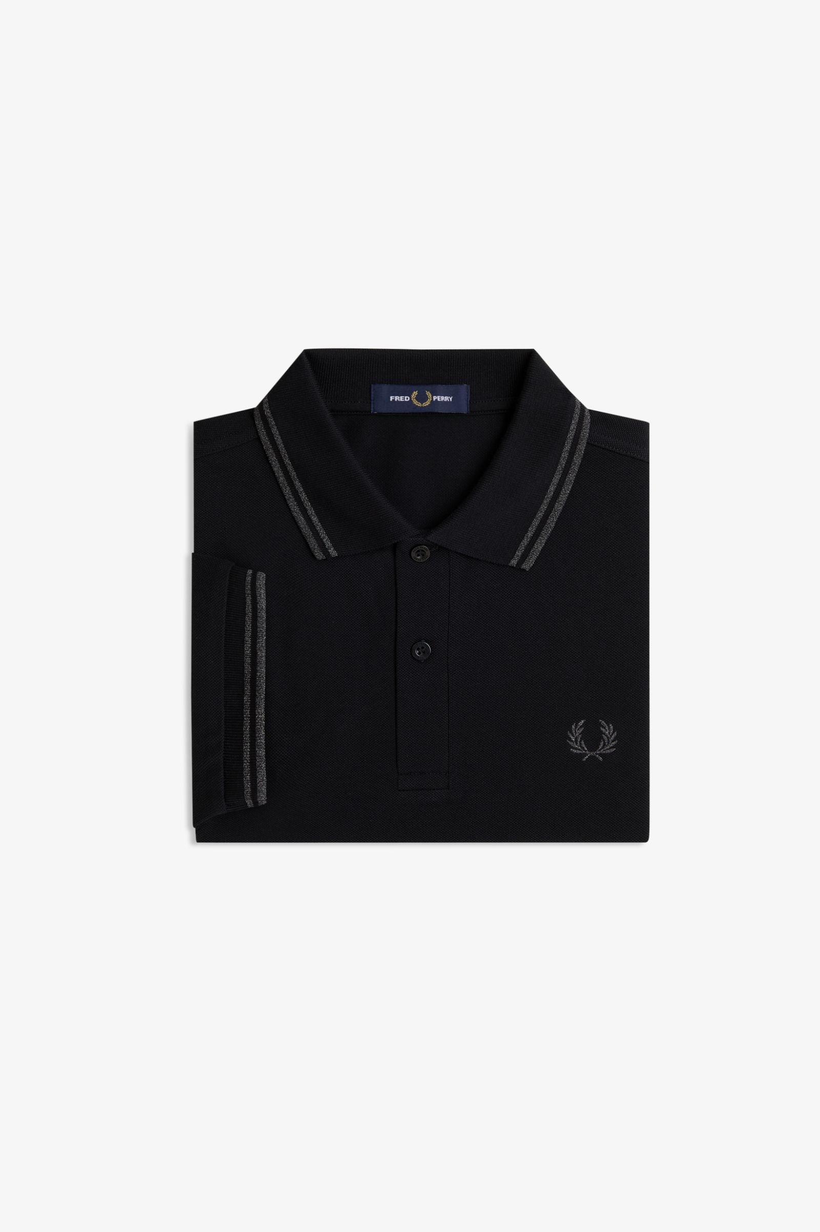 The Fred Perry Shirt - M3600 ブラック L M3600 - Black / Reflective Black / Reflective Black | The Fred
