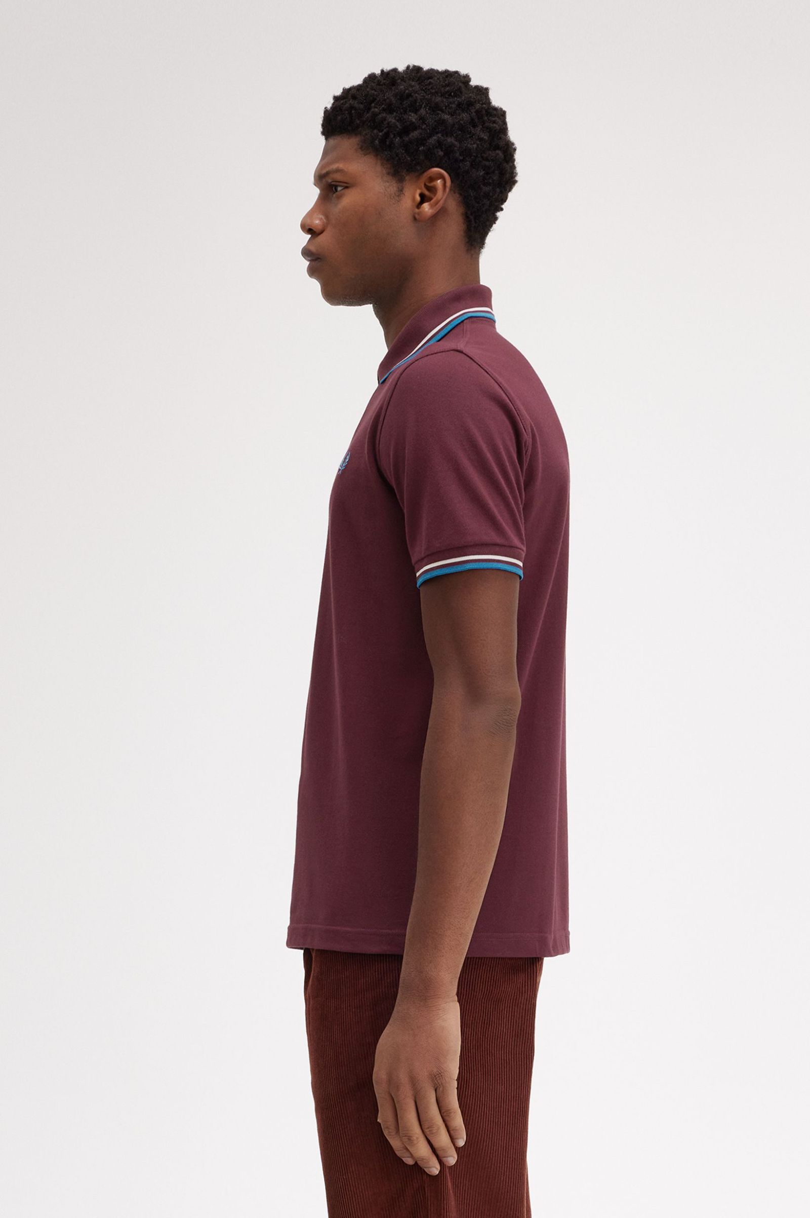 M12 - Bordeaux / Ecru / Runaway Bay Ocean | The Fred Perry Shirt 