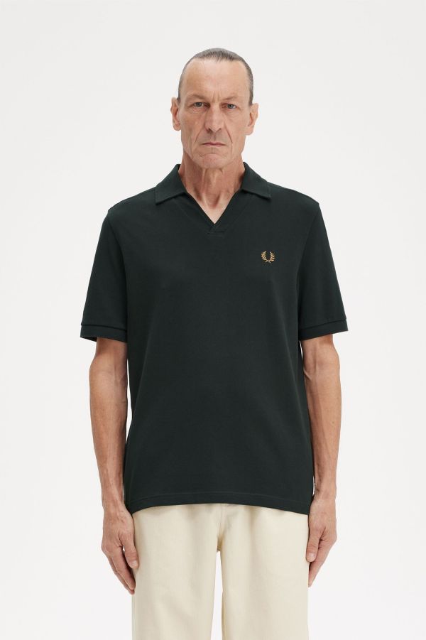 Open Collar Polo Shirt