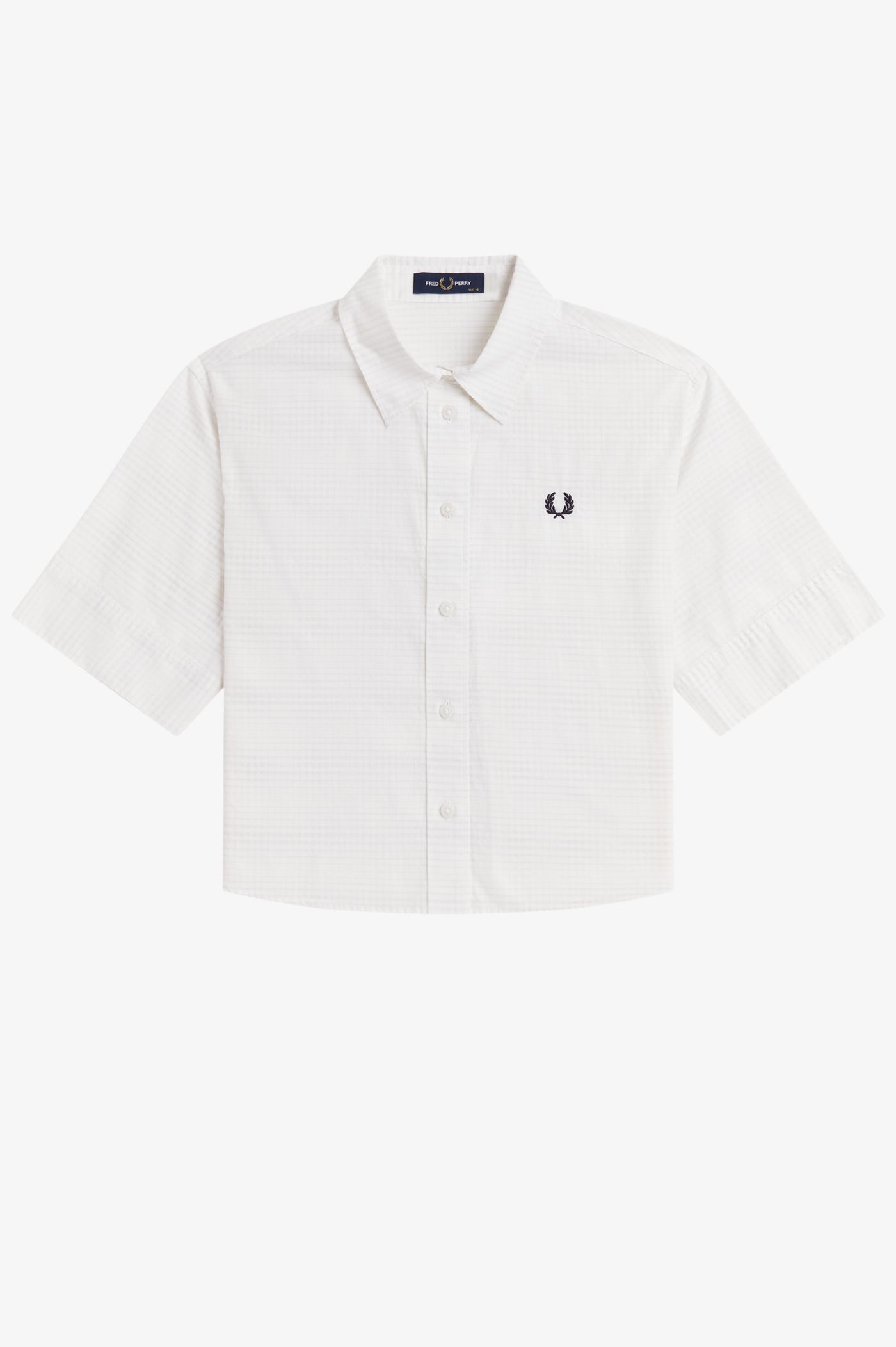 Open Weave Chequerboard Shirt - Snow White | Women