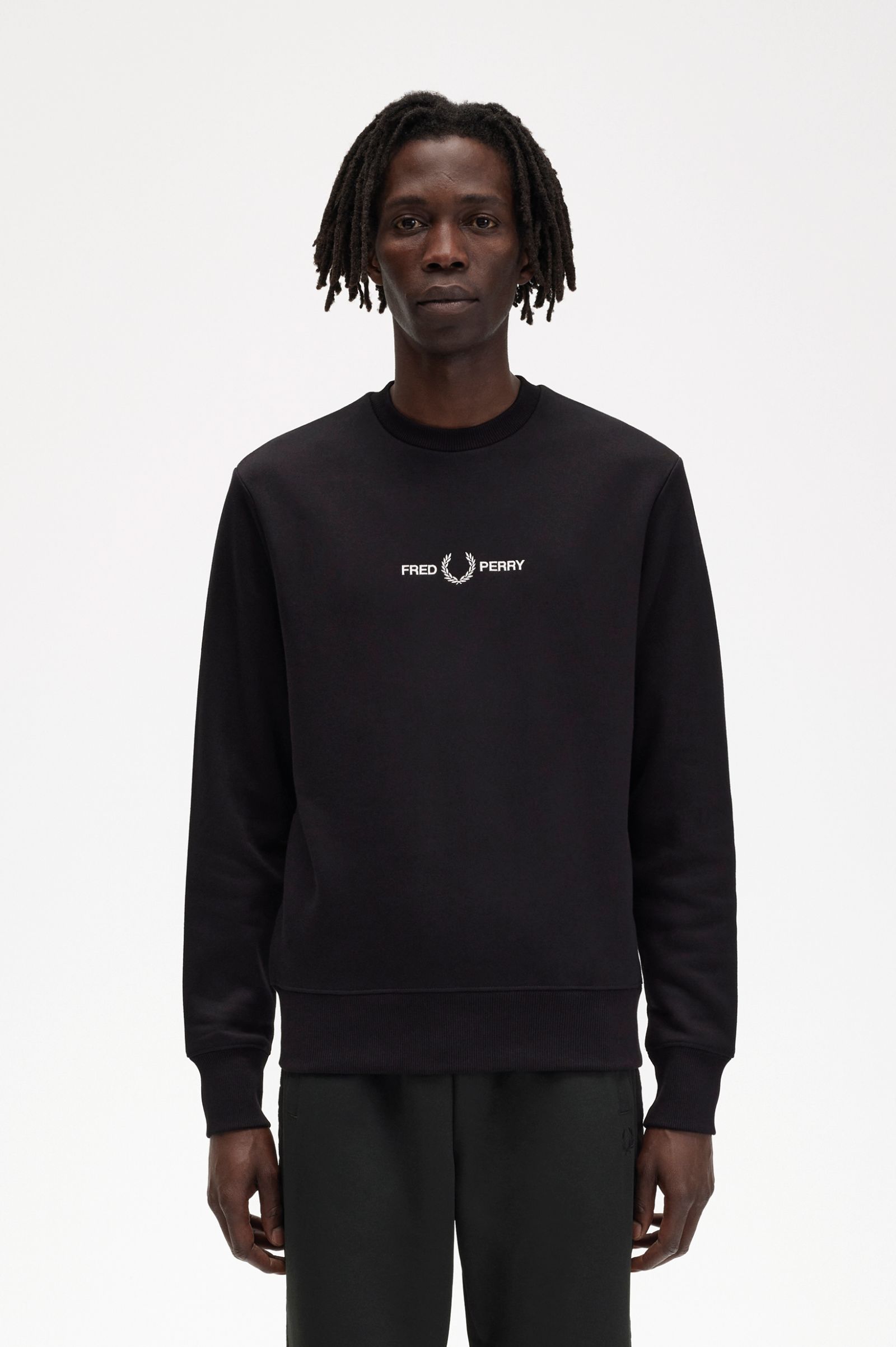 Embroidered Sweatshirt - Black | Men's Sweatshirts |Sports Inspired Hoodies & Sweatshirts | Perry US