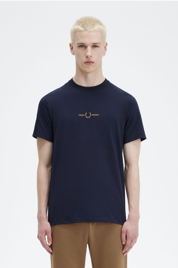 Taped Long Sleeve T-Shirt - Black / Whisky Brown | Men's T-Shirts