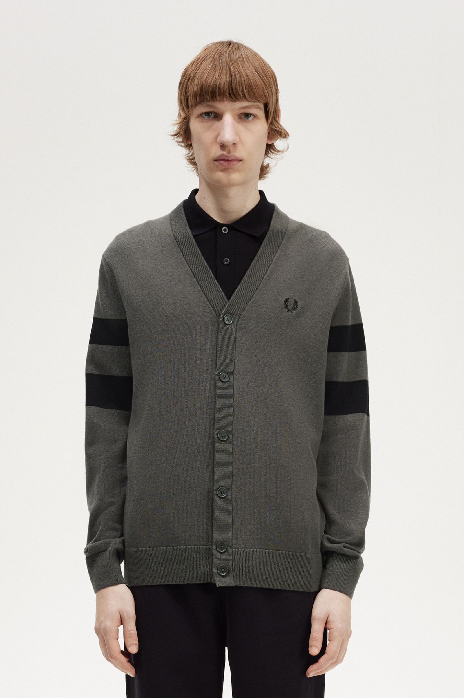 Tipped Sleeve Cardigan | Fred Perry UK