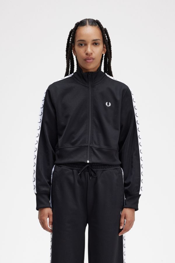 Cropped Taped Track Jacket