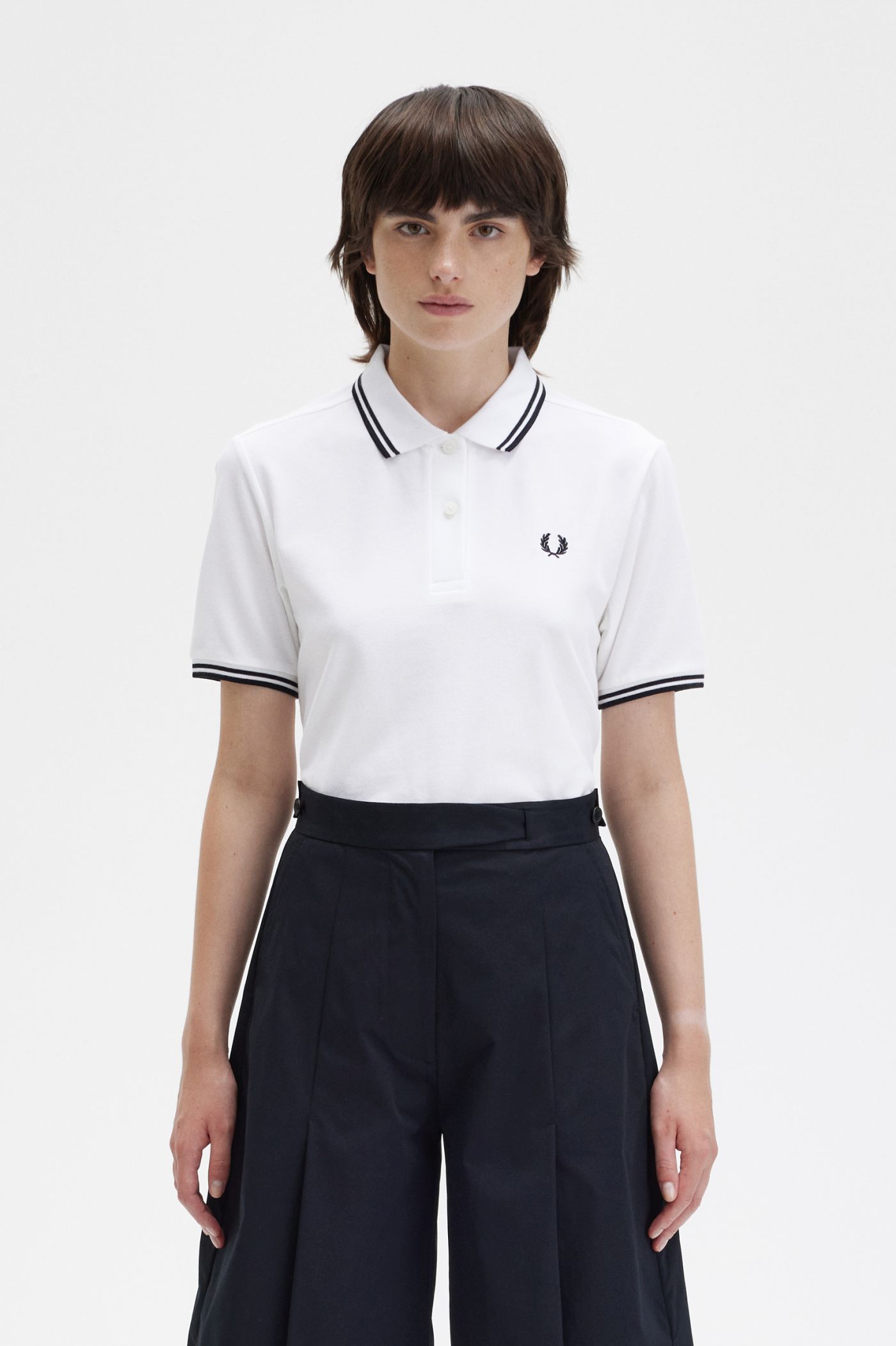G3600 - White | The Fred Perry Shirt | Women's Short & Long Sleeve