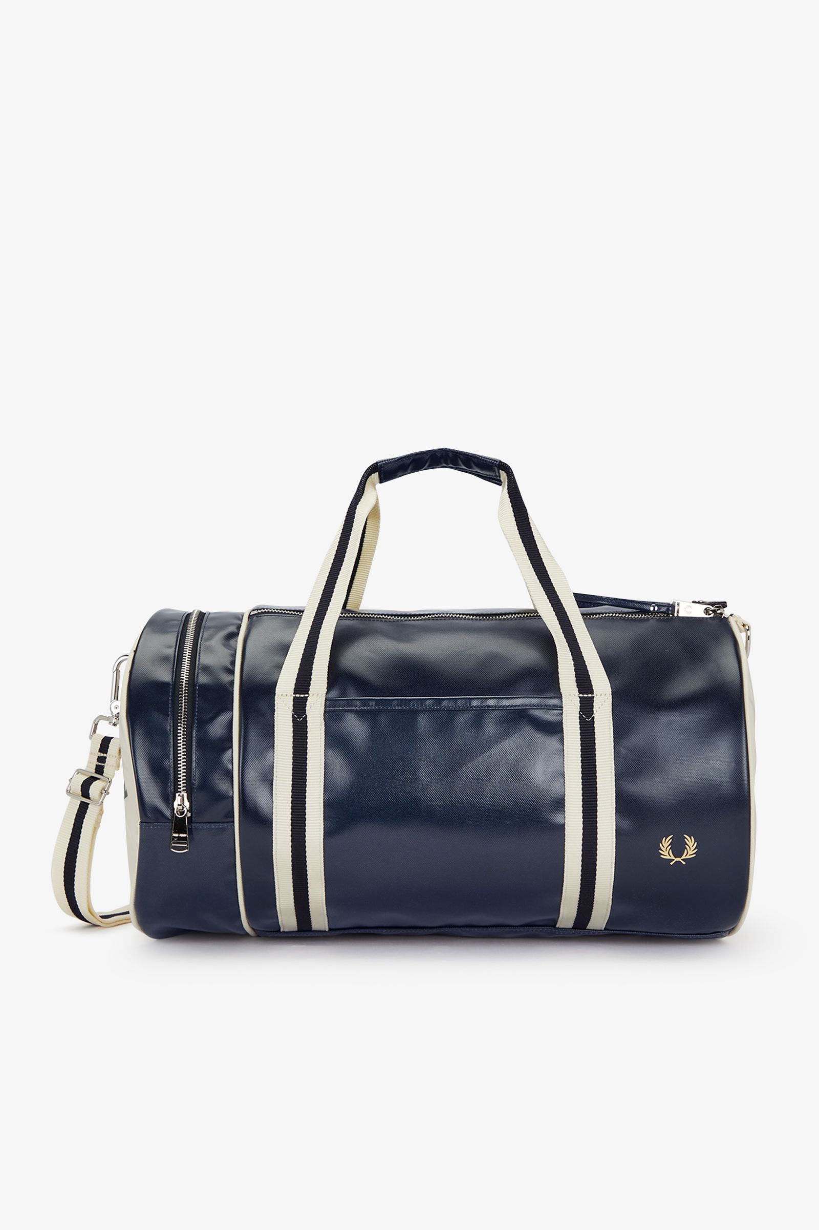 Classic Barrel Bag - Navy / Ecru | Men's Bags | Men's Backpacks ...