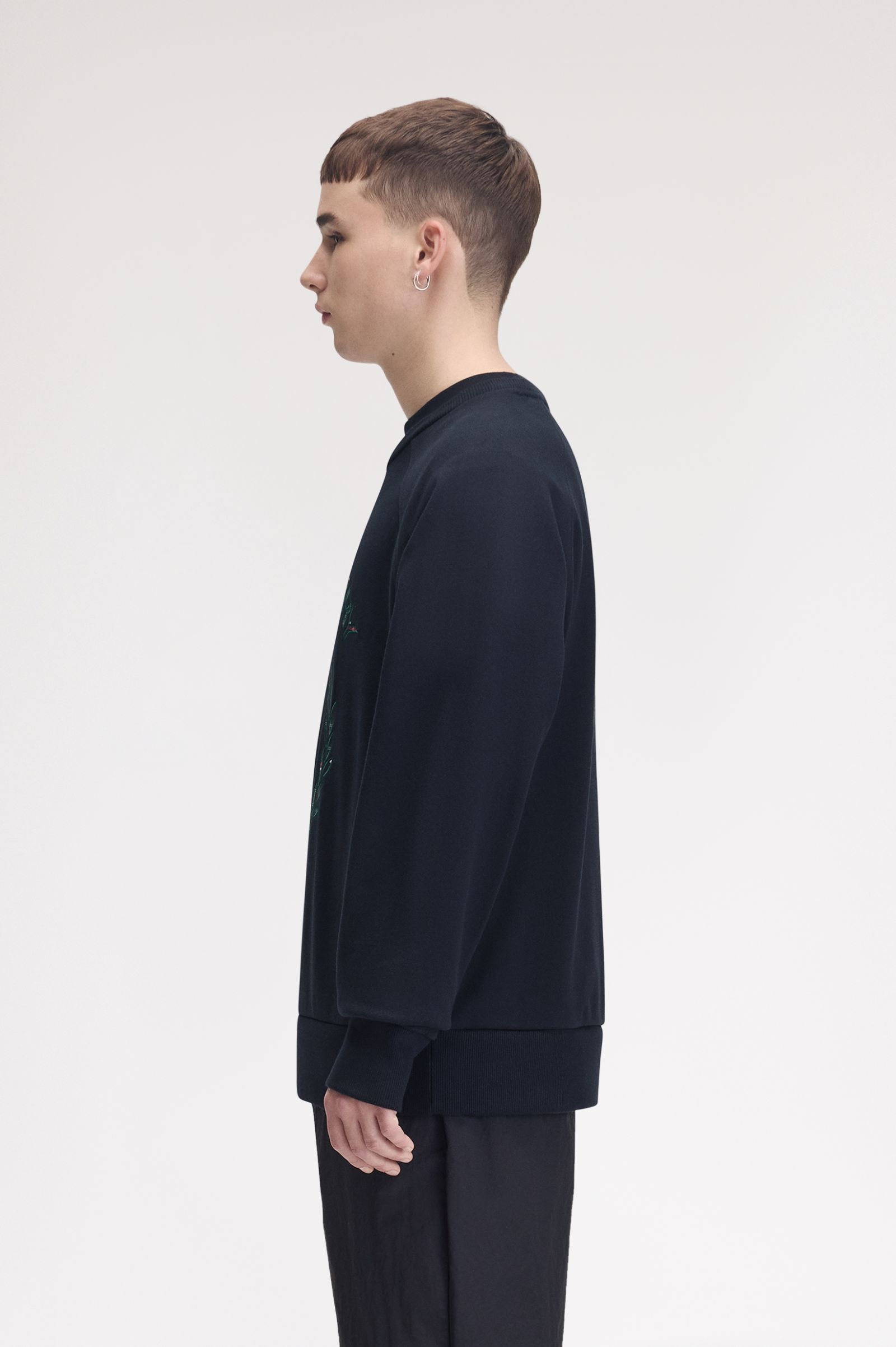 Tartan Appliqué Sweatshirt - Navy | Men's Sweatshirts |Sports