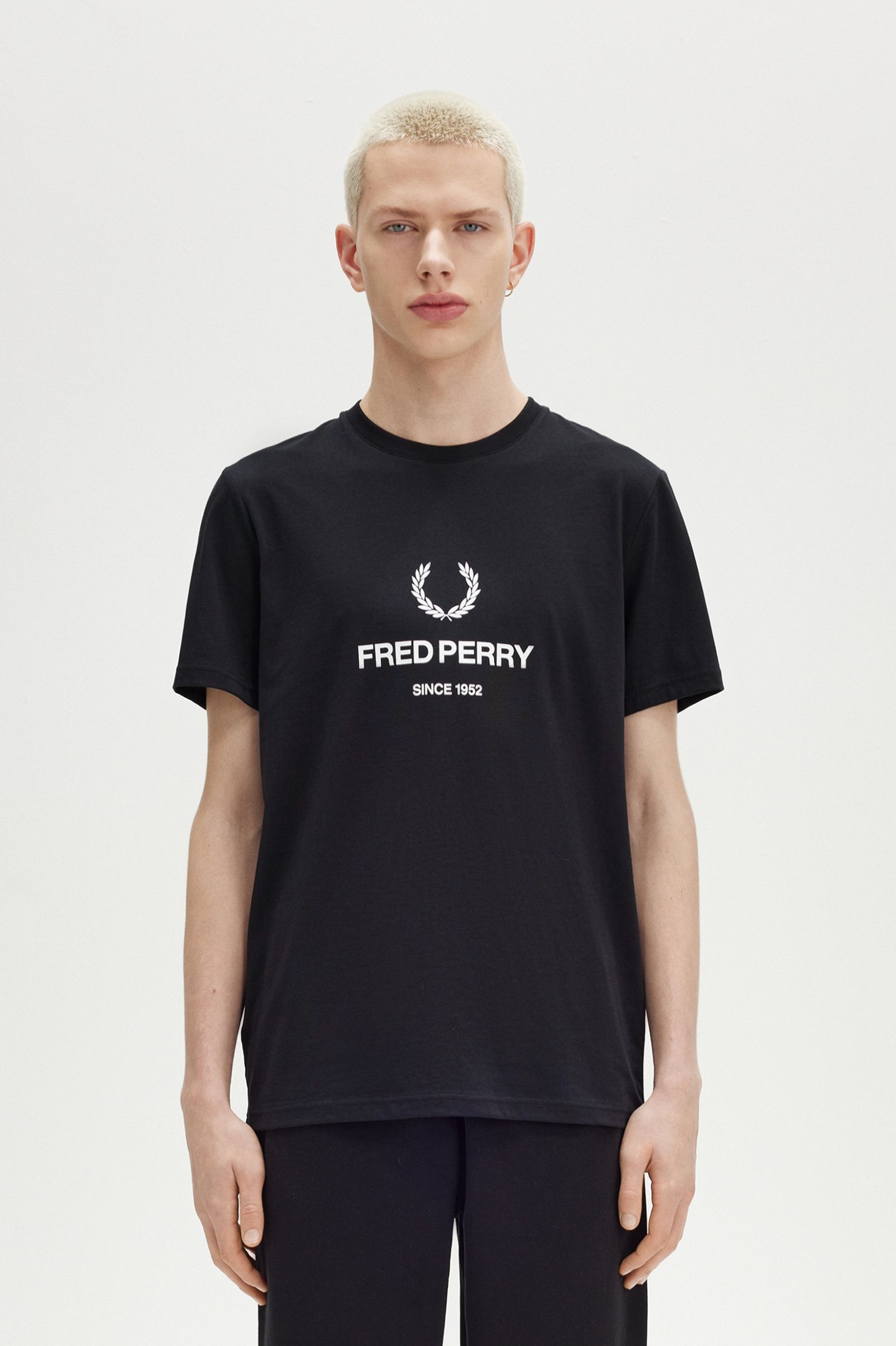 Tee-shirt Manches Longues Fred Perry Twin Tipped - Modèle W68 - Coloris Black/Carrington Road