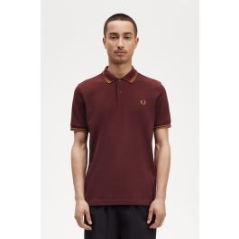 M3600 - Oxblood / Shaded Stone / Shaded Stone | The Fred Perry Shirt ...
