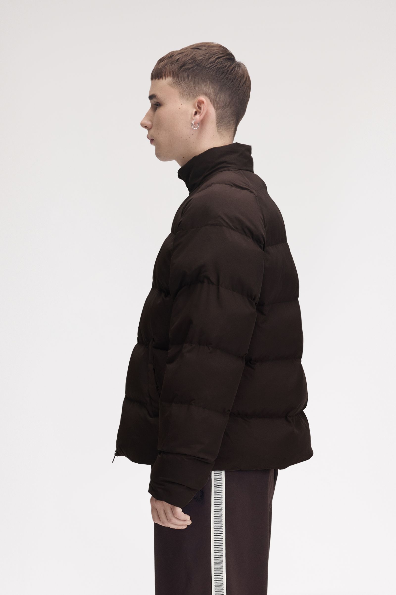 Raglan Sleeve Padded Jacket - Rich Brown | Mens Coats & Jackets