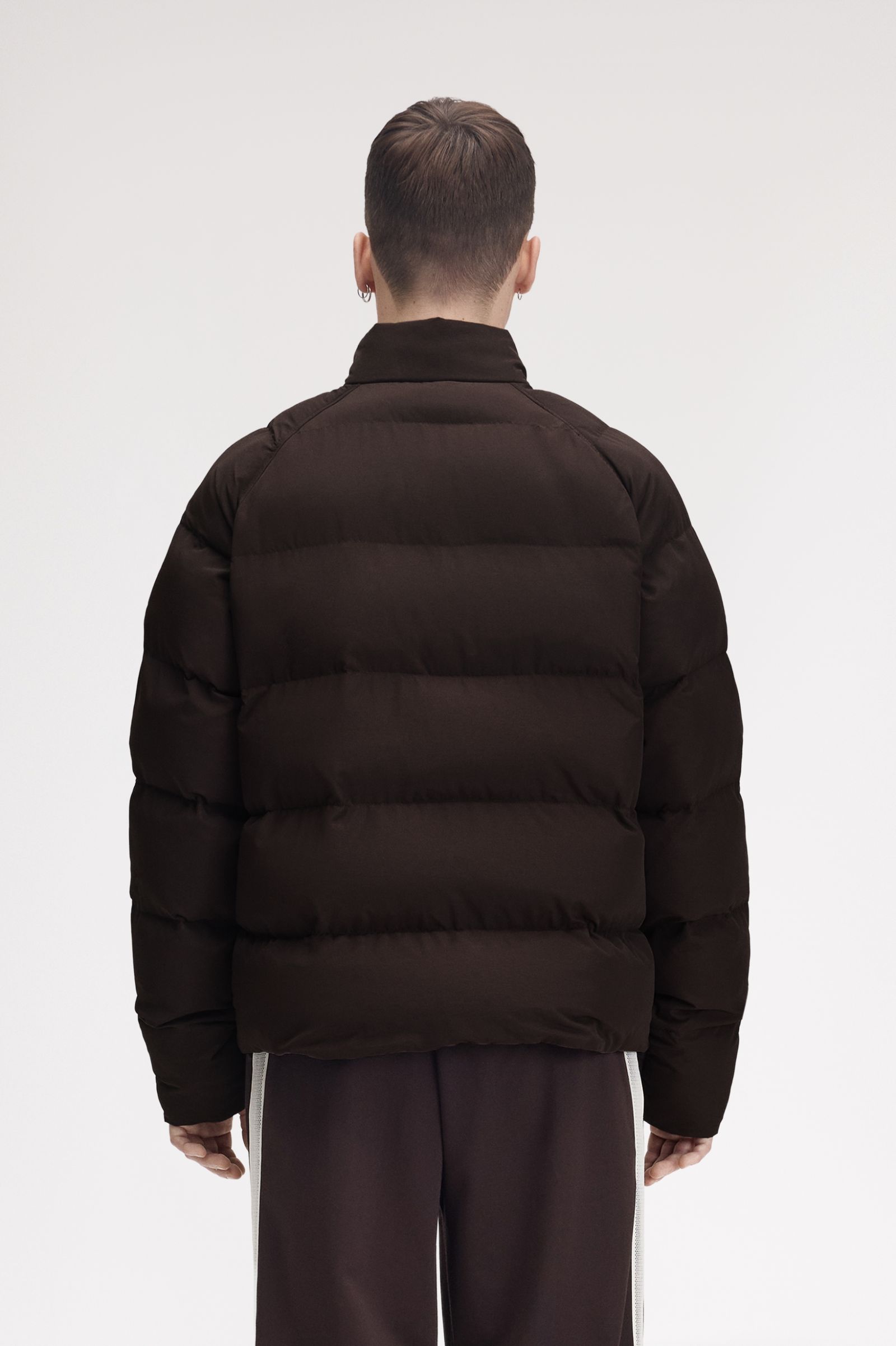 Raglan Sleeve Padded Jacket - Rich Brown | Mens Coats & Jackets