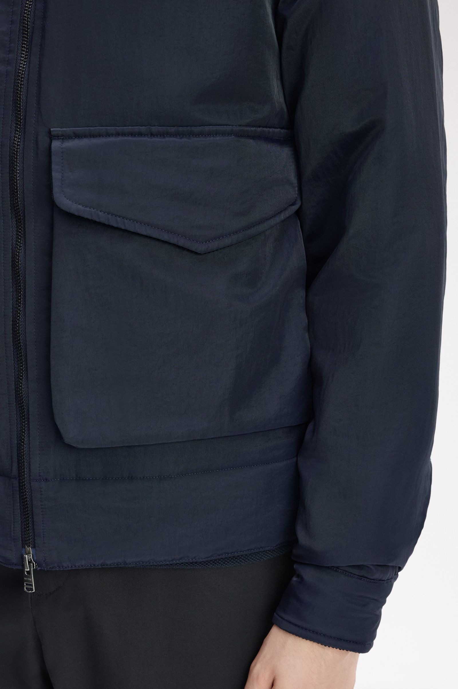 Nylon Caban Jacket - Navy | Mens Coats & Jackets | Bomber Jackets