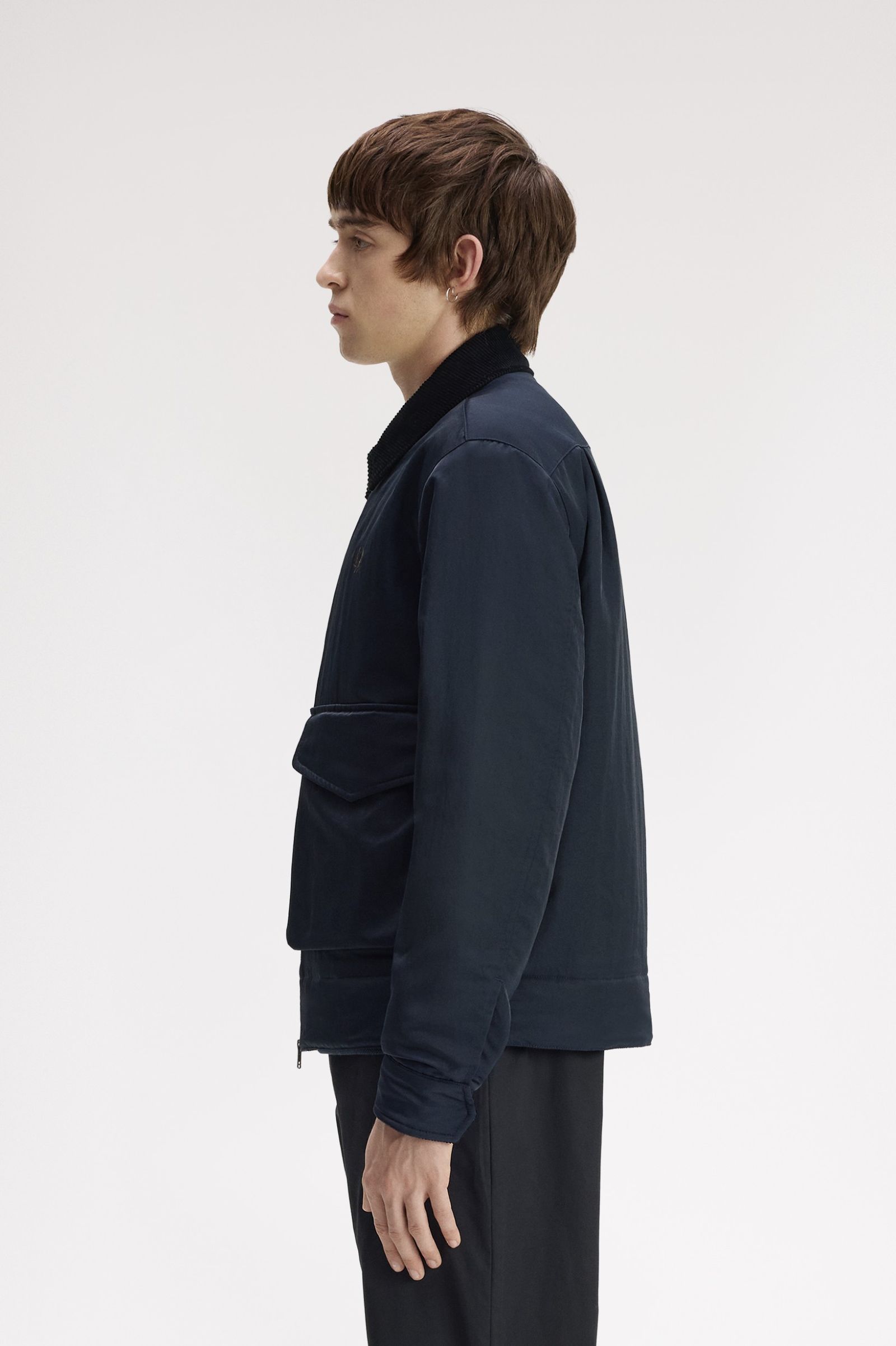 Nylon Caban Jacket - Navy | Mens Coats & Jackets | Bomber Jackets