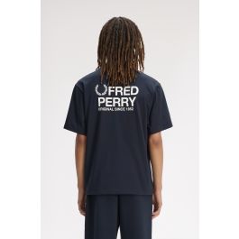 Back Print Fred Perry T-Shirt - Navy | Men's T-Shirts | Designer T ...