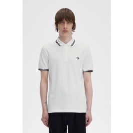 M3600 - White / Black / Black | The Fred Perry Shirt | Men's Short ...