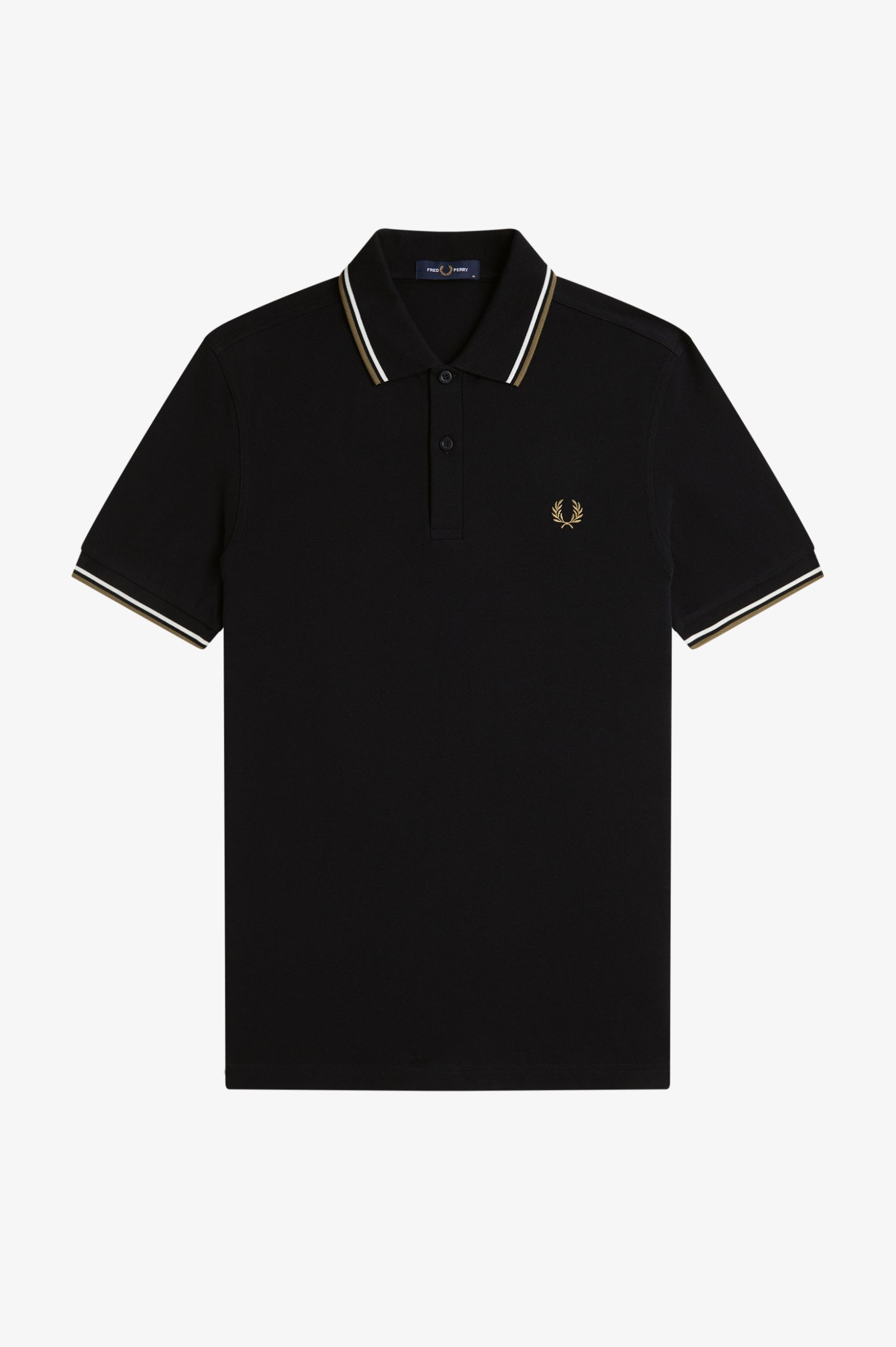 The Fred Perry Shirt M3600 BLACK ブラック S M3600 - Black / Snow White / Bronze | The Fred Perry Shirt | Men's