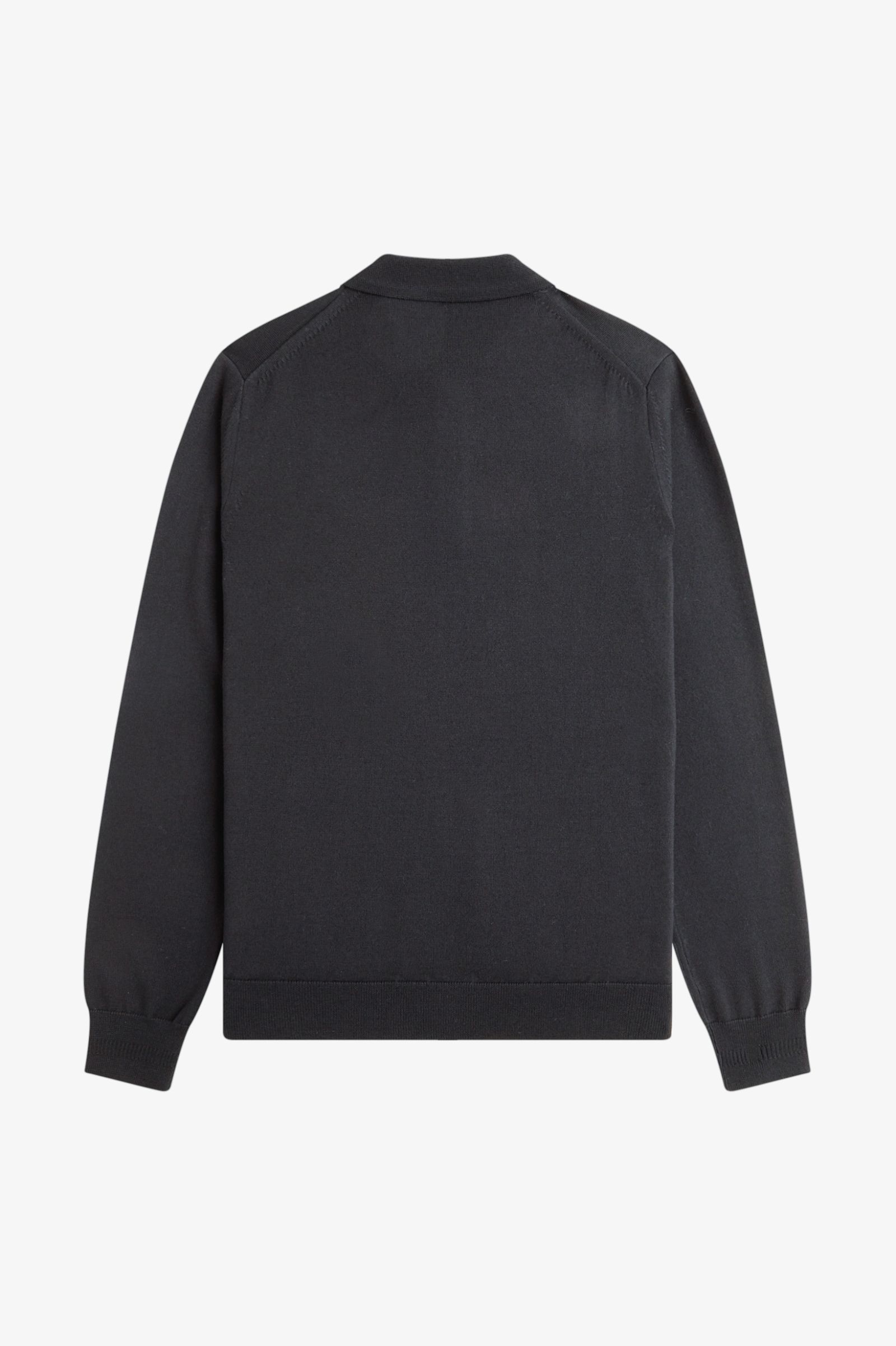 Long Sleeve Knitted Shirt - Black | Men's Knitwear | Jumpers