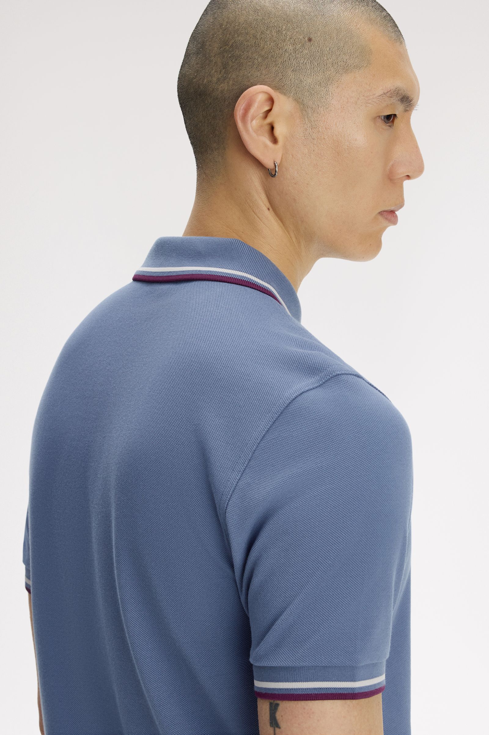 M3600 - Ace Blue / Slate / Plum | The Fred Perry Shirt | Men's