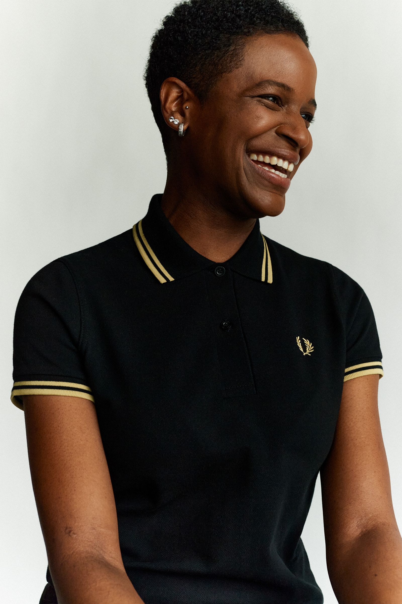 G12 - Black / Champagne / Champagne | The Fred Perry Shirt