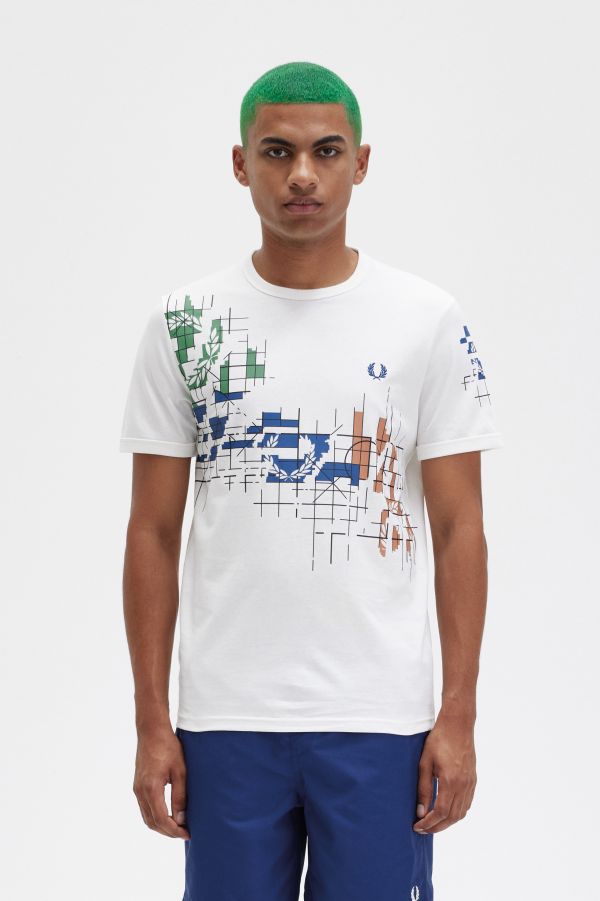 Grid Print T-Shirt