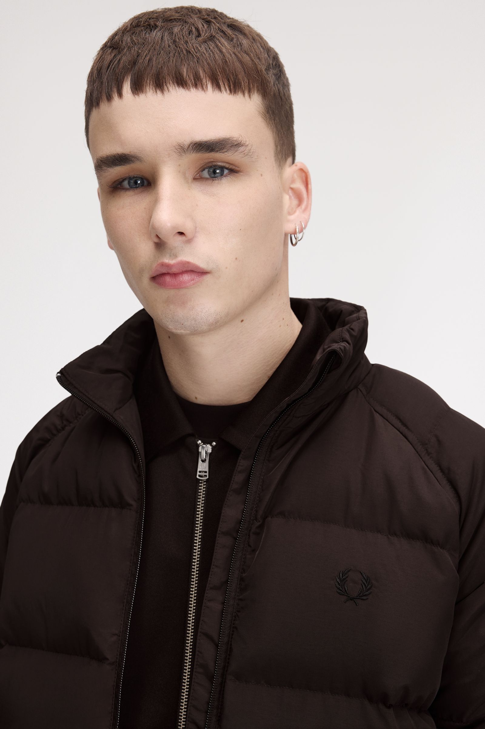 Raglan Sleeve Padded Jacket - Rich Brown | Mens Coats & Jackets