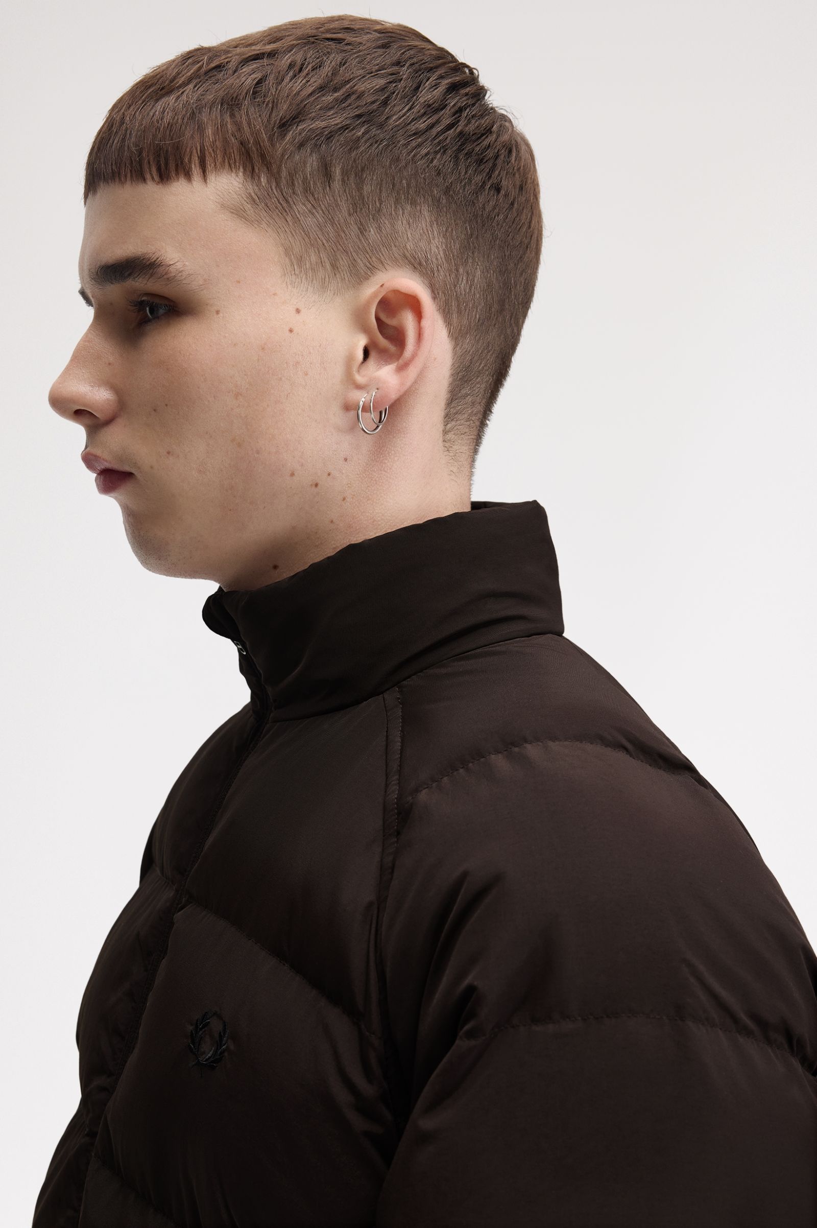 Raglan Sleeve Padded Jacket - Rich Brown | Mens Coats & Jackets