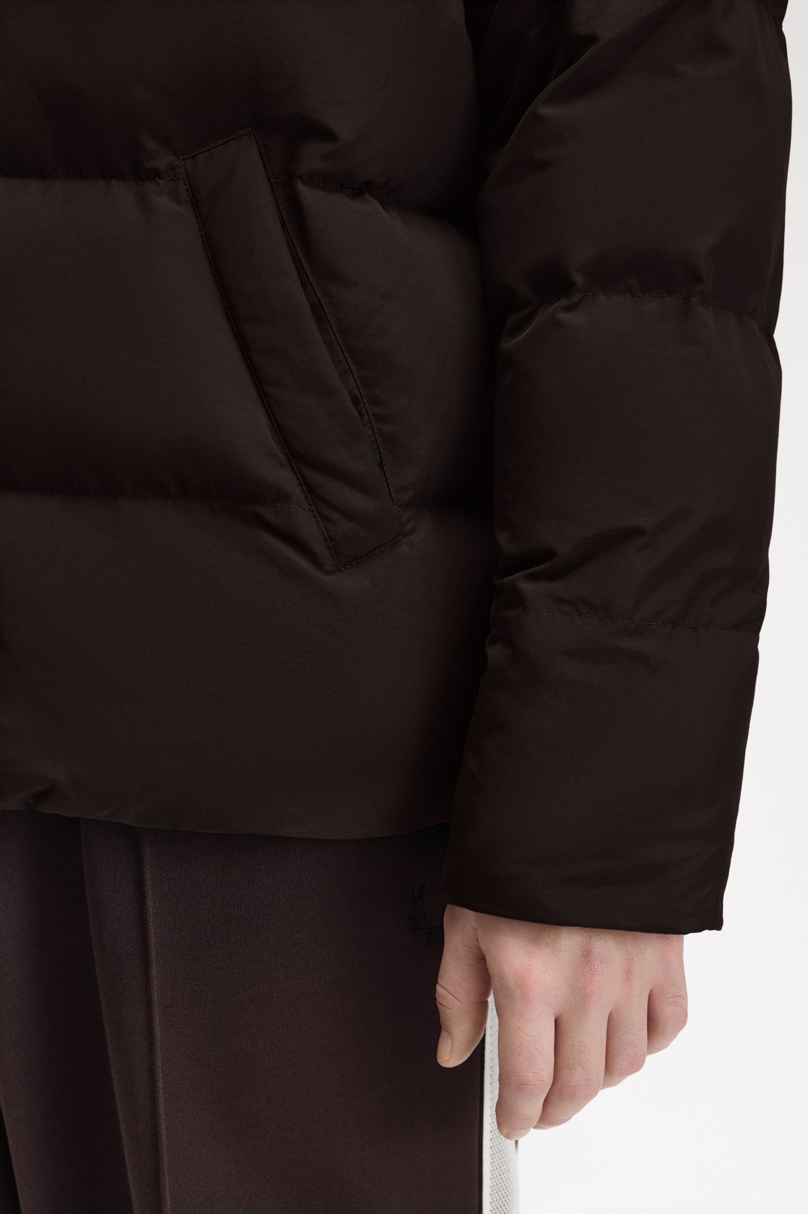 Raglan Sleeve Padded Jacket - Rich Brown | Mens Coats & Jackets
