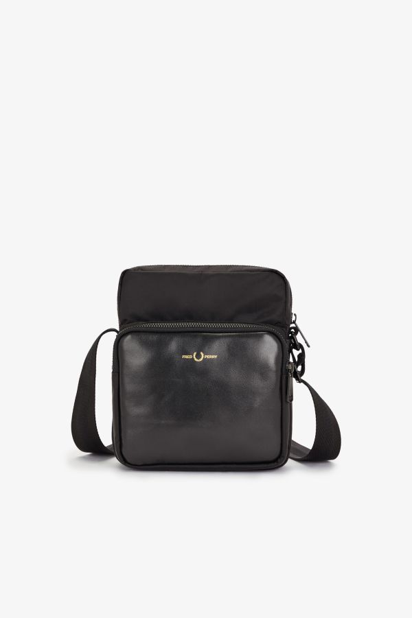 Nylon Twill Leather Side Bag