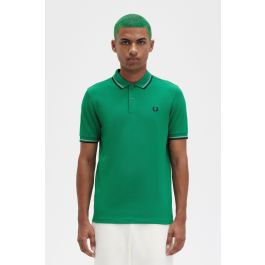M3600 - Fred Perry Green / Seagrass / Navy | The Fred Perry Shirt 