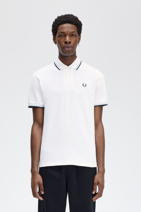 M3600 - Ecru / Hellbeige / Warmes Steingrau | The Fred Perry Shirt