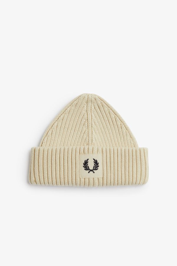 Branded Patch Ribbed Beanie
