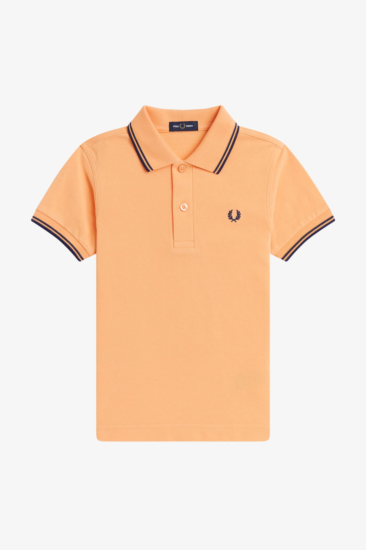 Twin Tipped Fred Perry Shirt - Peach/Fhnv/Fhnv | Kids | Children's