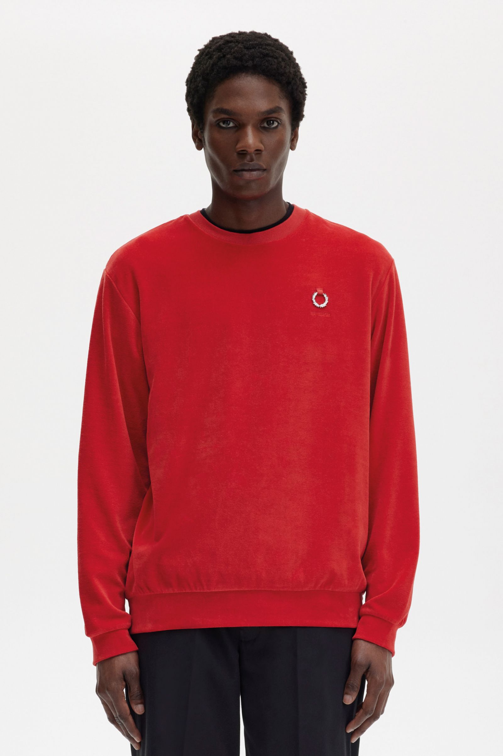 Velour Sweatshirt - Goji Berry | Raf Simmons | Polo Shirts
