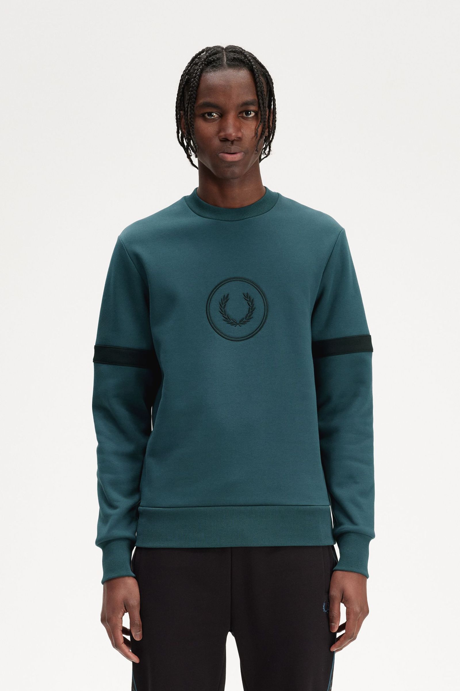 Colour Block Branded Sweatshirt | Fred Perry UK