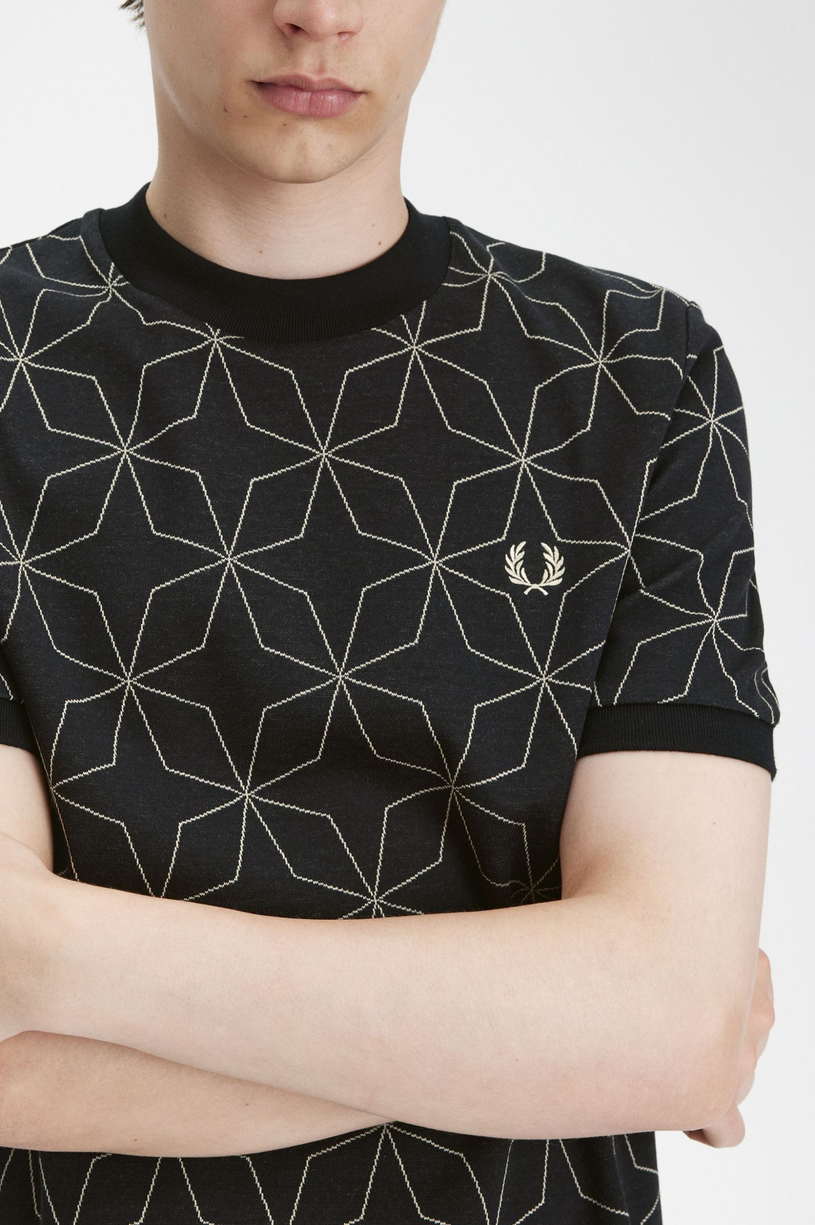 Fred T-Shirts T-Shirt US | T-Shirts Men\'s | Designer Geometric Perry Men - | for Black