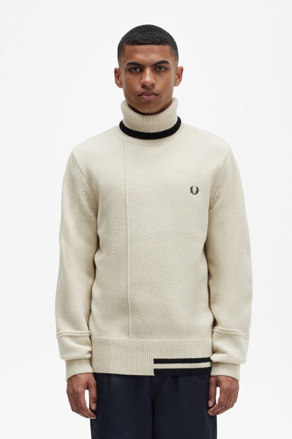 Tipped Roll Neck Jumper