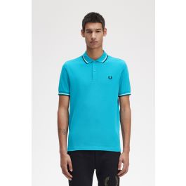 M3600 - Cyber Blue / Ice Cream / Black | The Fred Perry Shirt | Men's ...