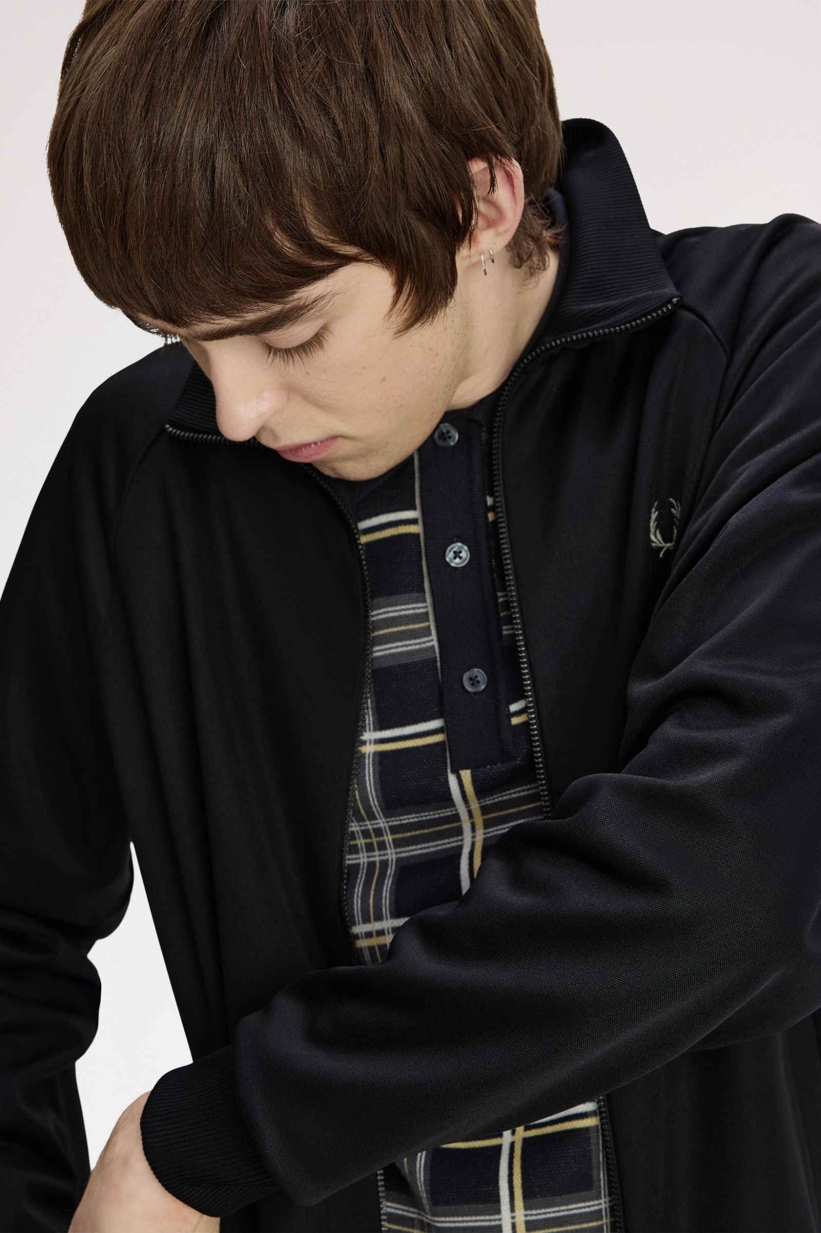 Laurel Wreath Back Track Jacket - Black | Men's Track Jackets