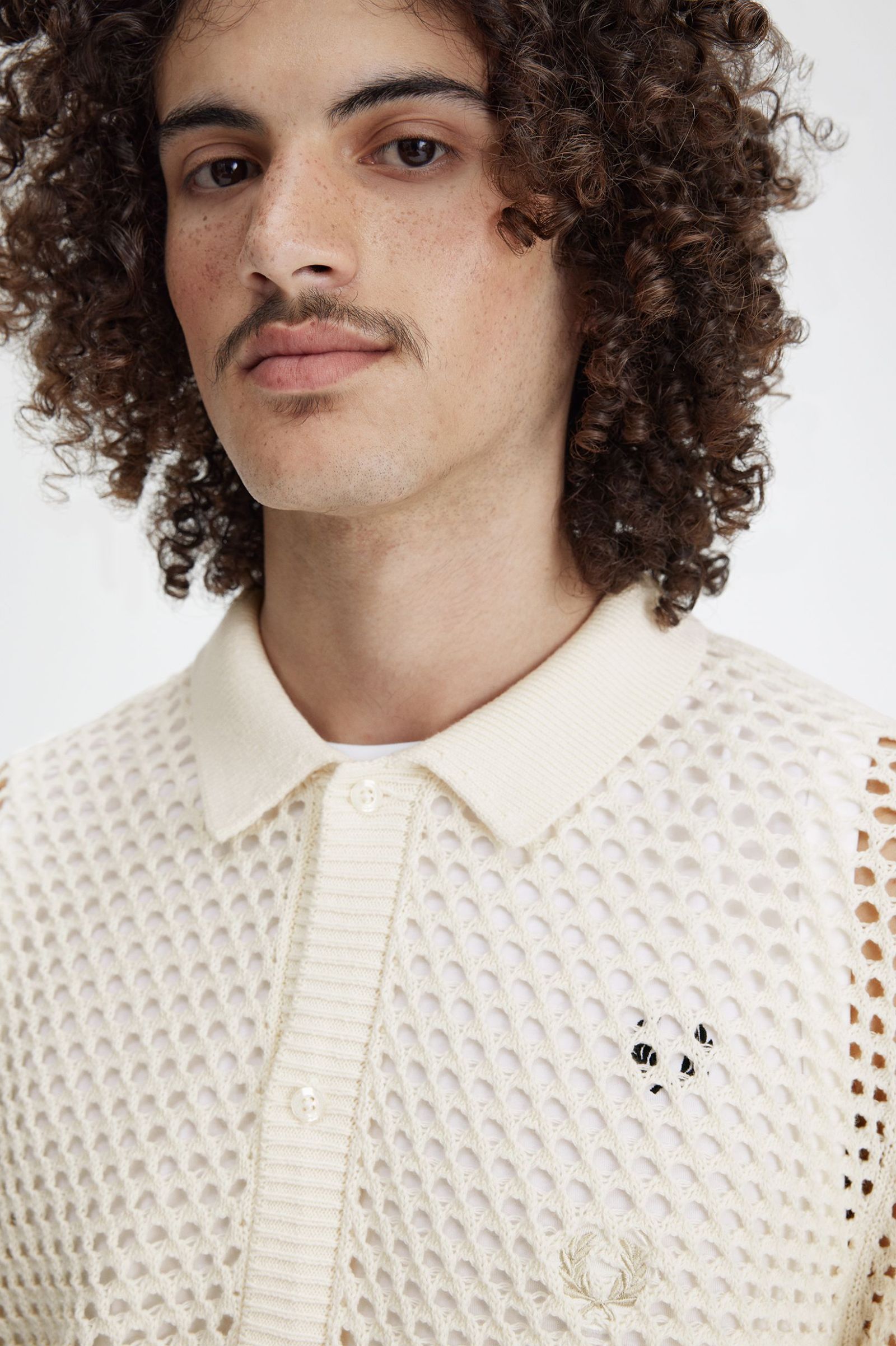 Hemd aus Spitze mit Knopfleiste - Ecru | Strickwaren für Herren めぐみるく様専用☆新品ファー付きシュシュ