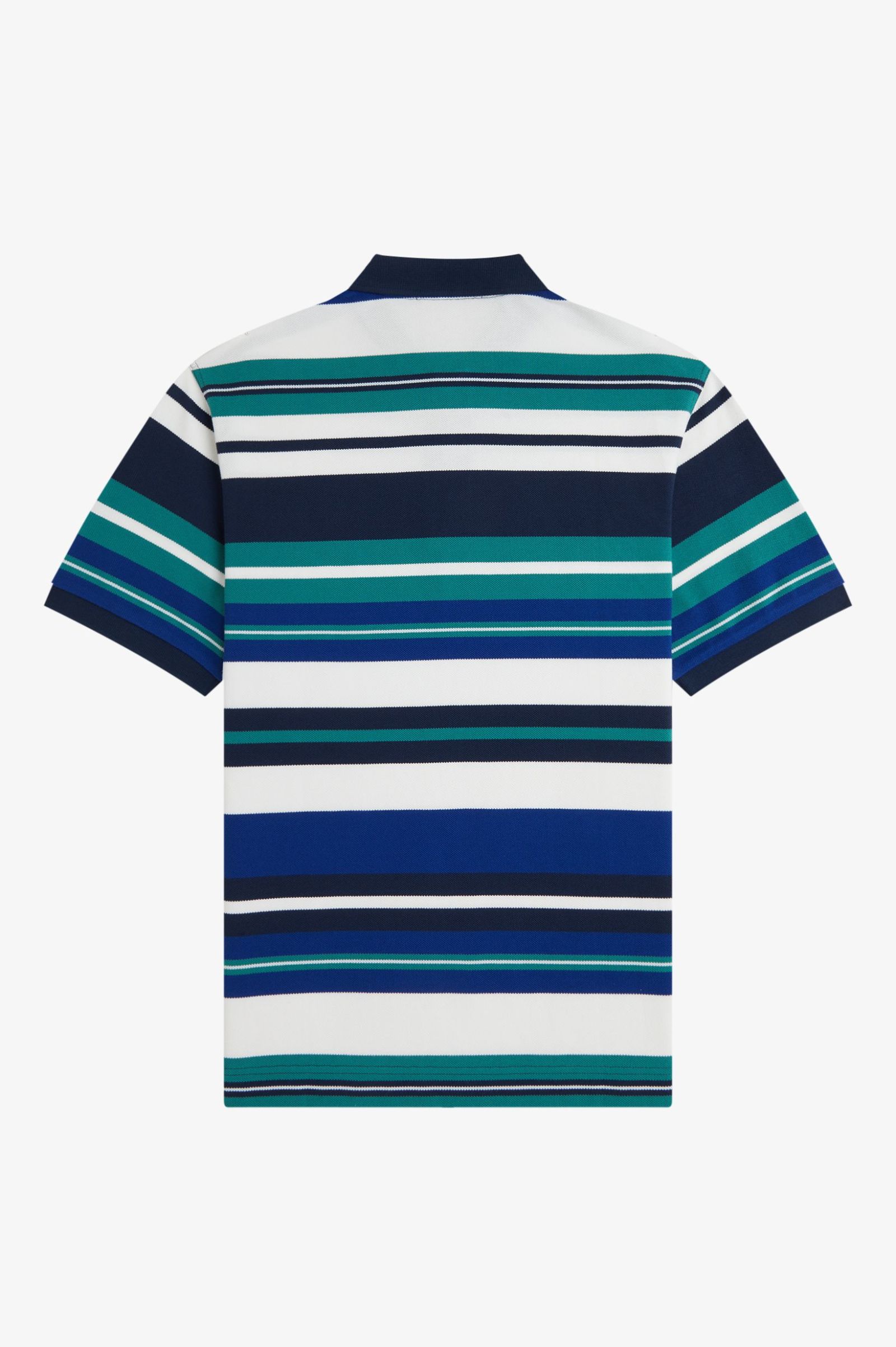 Striped Relaxed Polo Shirt - Deep Mint | Men