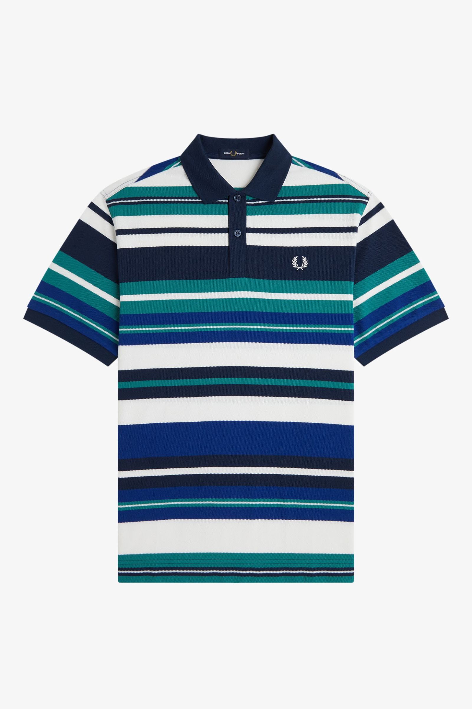 Striped Relaxed Polo Shirt - Deep Mint | Men