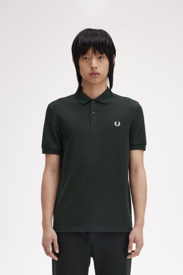 M3600 - Navy / White / White | The Fred Perry Shirt | Men's Short 