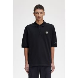 Embroidered Polo Shirt - Black | Raf Simons | Polo Shirts, Sweatshirts ...