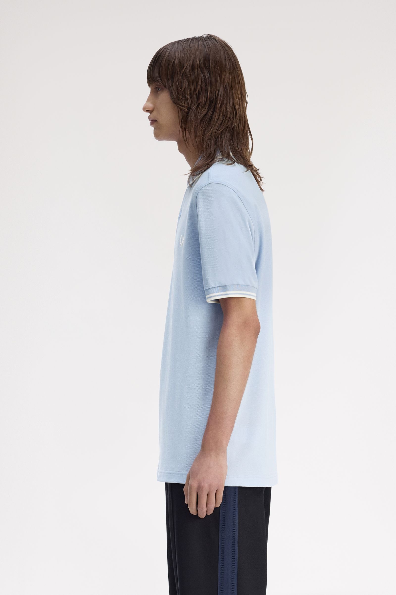 M3600 - Light Smoke / Ecru / Ecru | The Fred Perry Shirt | Men