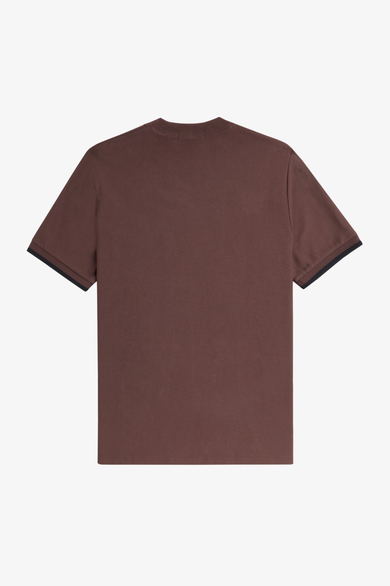 Piqué-T-Shirt mit gestreiften Bündchen - Carrington Brick | T