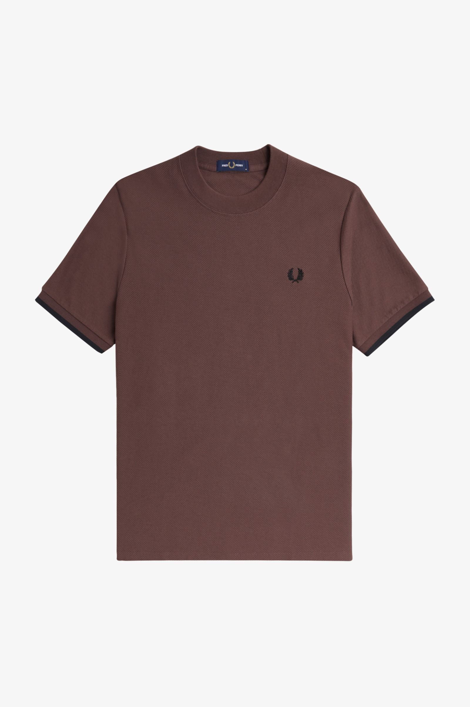 Piqué-T-Shirt mit gestreiften Bündchen - Carrington Brick | T